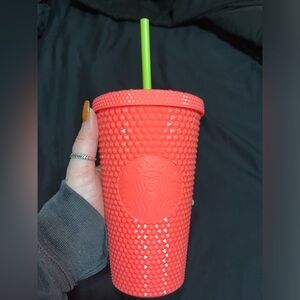 Coral grande starbucks cup